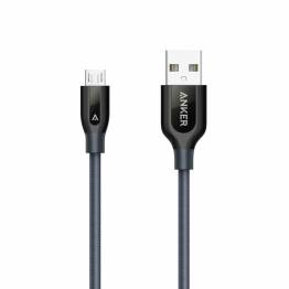 Anker Powerline+ Micro-USB kabel 0,9m/1,8m grå med lomme