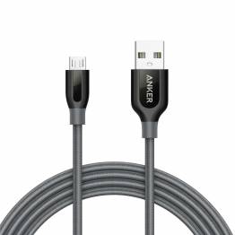  Anker Powerline+ Micro-USB kabel 0,9m/1,8m grå med lomme
