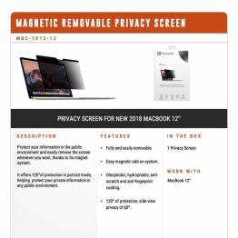  Privacy filter glas til MacBook 12" 2015 og frem fra XtremeMac