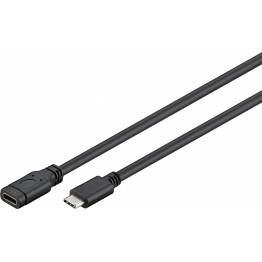 USB C forlænger kabel 1m sort