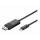 USB-C til Displayport kabel 4K 60Hz fra Goobay - 1,2m