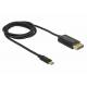 USB-C til Displayport kabel Delock