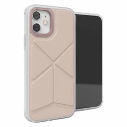 Pipetto Origami Snap iPhone 12/12 Pro Foldbart TPU Cover, Dusty Pink