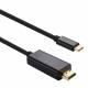 USB-C til HDMI kabel 2m i sort