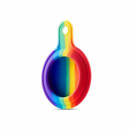  AirTag holder til nøglering i silikone i Rainbow