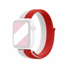 OEM Apple Watch loopback rem 38/40/41/42mm - rÃ¸d og hvid stribet