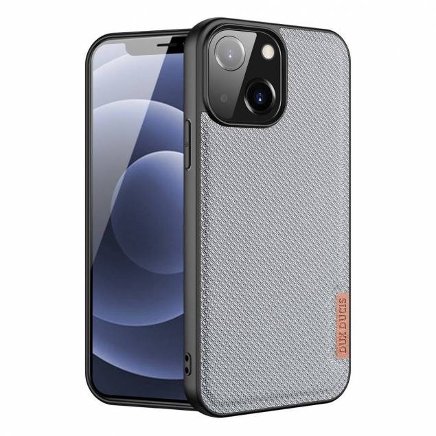 DUX DUCIS Fino iPhone 13 mini 5,4" cover med vævet overflade - grå