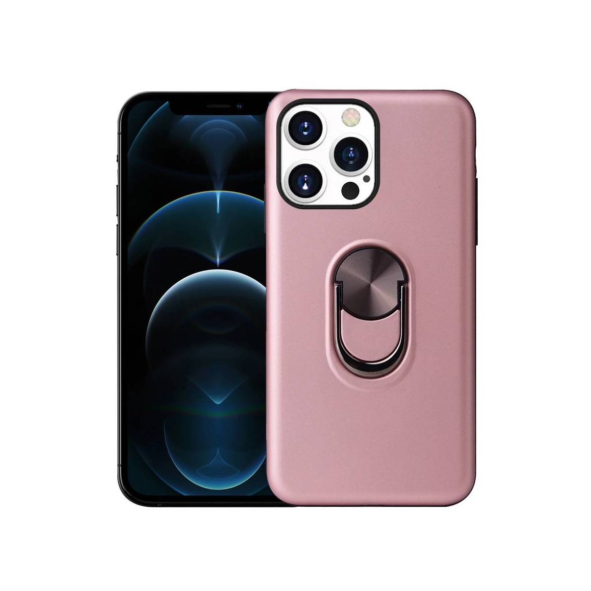 magnetisk iPhone 13 mini cover 5,4" 360° stand - Rose Gold - Gixmo.dk