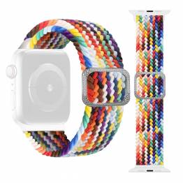 Apple Watch justerbar elastisk flettet rem 42/44 mm - Rainbow
