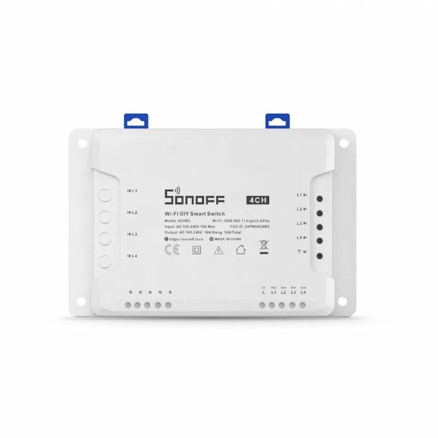 Sonoff 4-kanal wifi smart switch (Google Assistant, Alexa, iOS & IFTTT)