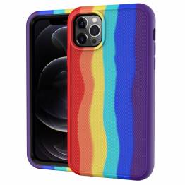 iPhone 12/12 Pro silikone cover 6,1" - Rainbow