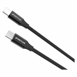  GreyLime Braided USB-C til USB-C Kabel Sort 2 m