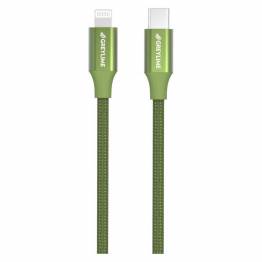 GreyLime Braided USB-C til MFi Lightning Kabel Grøn 1 m