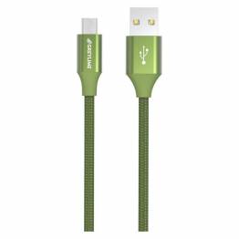 GreyLime Braided USB-A til Micro USB Kabel Grøn 1 m