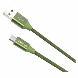  GreyLime Braided USB-A til Micro USB Kabel Grøn 1 m