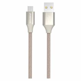 GreyLime Braided USB-A til Micro USB Kabel Beige 1 m