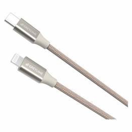  GreyLime Braided USB-C til MFi Lightning Kabel Beige 1 m