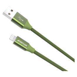  GreyLime Braided USB-A til MFi Lightning Kabel Grå 1 m