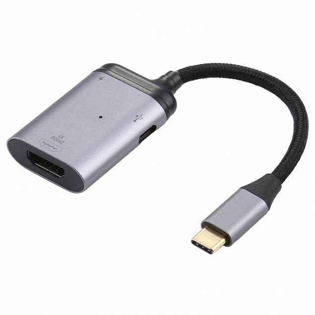 USB-C 4K 60 Hz HDMI Adapter + USB-C opladning og data