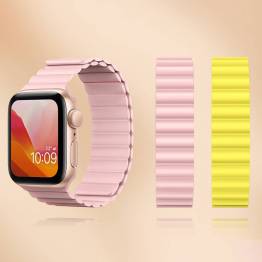  Magnetisk Apple Watch rem i silikone 42/44/45mm - Pink