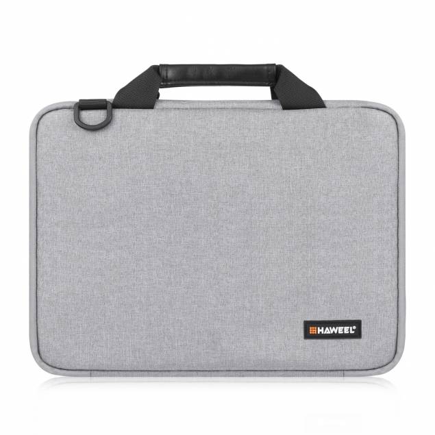 HAWEEL 15-16" MacBook taske med praktisk tilbehørs-rum bærerem- Grå -