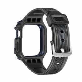  Rem og cover i ét til Apple Watch 44/45mm - Sort/Blå