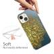 Beskyttende iPhone 13 cover - Gennemsigtigt med guldblomst