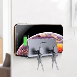  Ugreen iPhone og nøgle holder i aluminium til væggen - Space grey