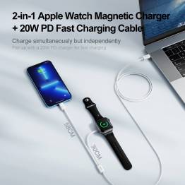  USB-C kabel med iPhone oplader og Apple Watch oplader fra Joyroom
