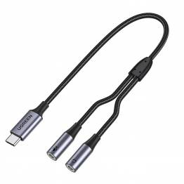  Ugreen USB-C adapter til 2x mini jack 3.5mm - mikrofon og headset