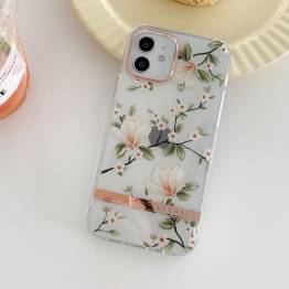  iPhone 13 Pro Max cover med blomster - Magnolie