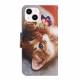 iPhone 14 Plus cover med klap og kortplads i kunstlæder - Kattekilling