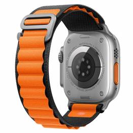 Apple Watch Ultra nylon Loop rem - Sort/Orange
