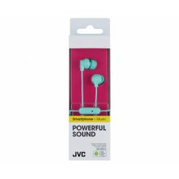  JVC in-ear høretelefoner med fjernbetjening og mikrofon - Mintgrøn