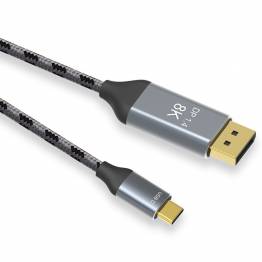 Kina OEM VÃ¦vet 8K USB-C til Displayport kabel - 2m