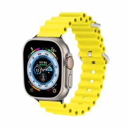Ocean silikone rem til Apple Watch Ultra samt Watch 44/45mm - Gul