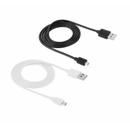 Haweel hårdført USB til Micro USB kabel i sort eller hvid