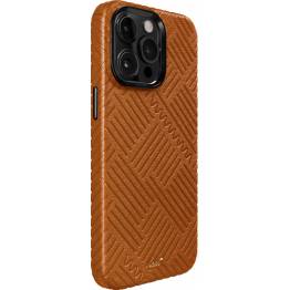  MOTIF iPhone 14 Pro 6.1" cover - Brun (Stripes)