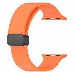  Silikone rem til Apple Watch Ultra med magnetisk spænde - Orange