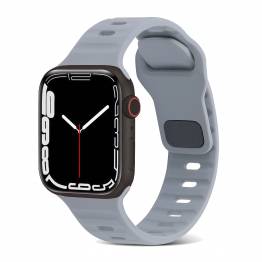 Sports rem i silikone til Apple Watch Ultra samt 42/44/45mm - Gråblå