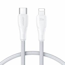 Joyroom USB-C til Lightning kabel - 25 cm - Hvidt vævet