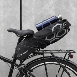  Stor saddeltaske til cykel med nem montering - op til 65cm og 12l