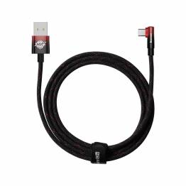 Baseus MVP hårdført USB til USB-C kabel med vinkel - 2m Rød