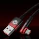 Baseus MVP hårdført USB til USB-C kabel med vinkel - 2m - Rød