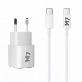 USB-C PD kabel med 20W oplader til iPad/smartphones