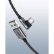 Ugreen USB til USB-C QC3.0 kabel med vinkel - 2m - Sort vævet