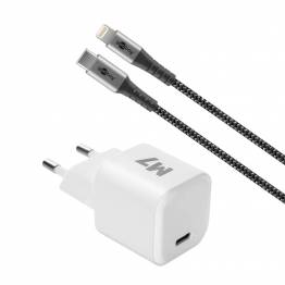 GooBay MFi USB-C til Lightning kabel og M7 33W nano USB-C oplader