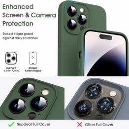  Silikone iPhone 12 cover med mikrofiber foring - Grøn