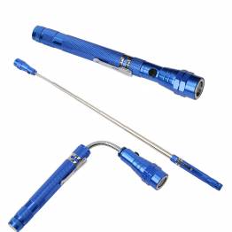  Teleskopisk lommelygte og pick-up tool til reparation og geocaching - Blå