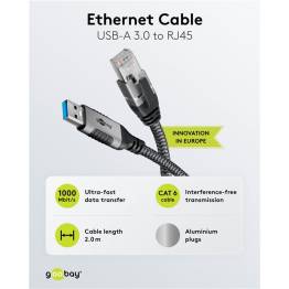  Goobay USB 3.0 til RJ45 Ethernet netværkskabel - 2m